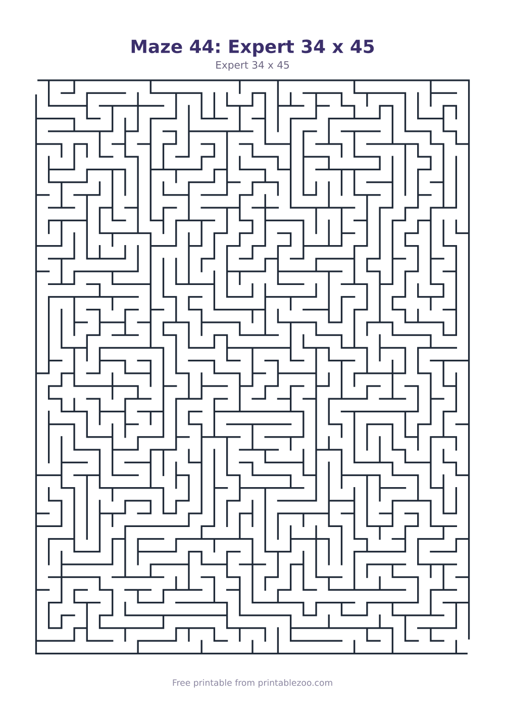 Maze 44: Expert 34 x 45