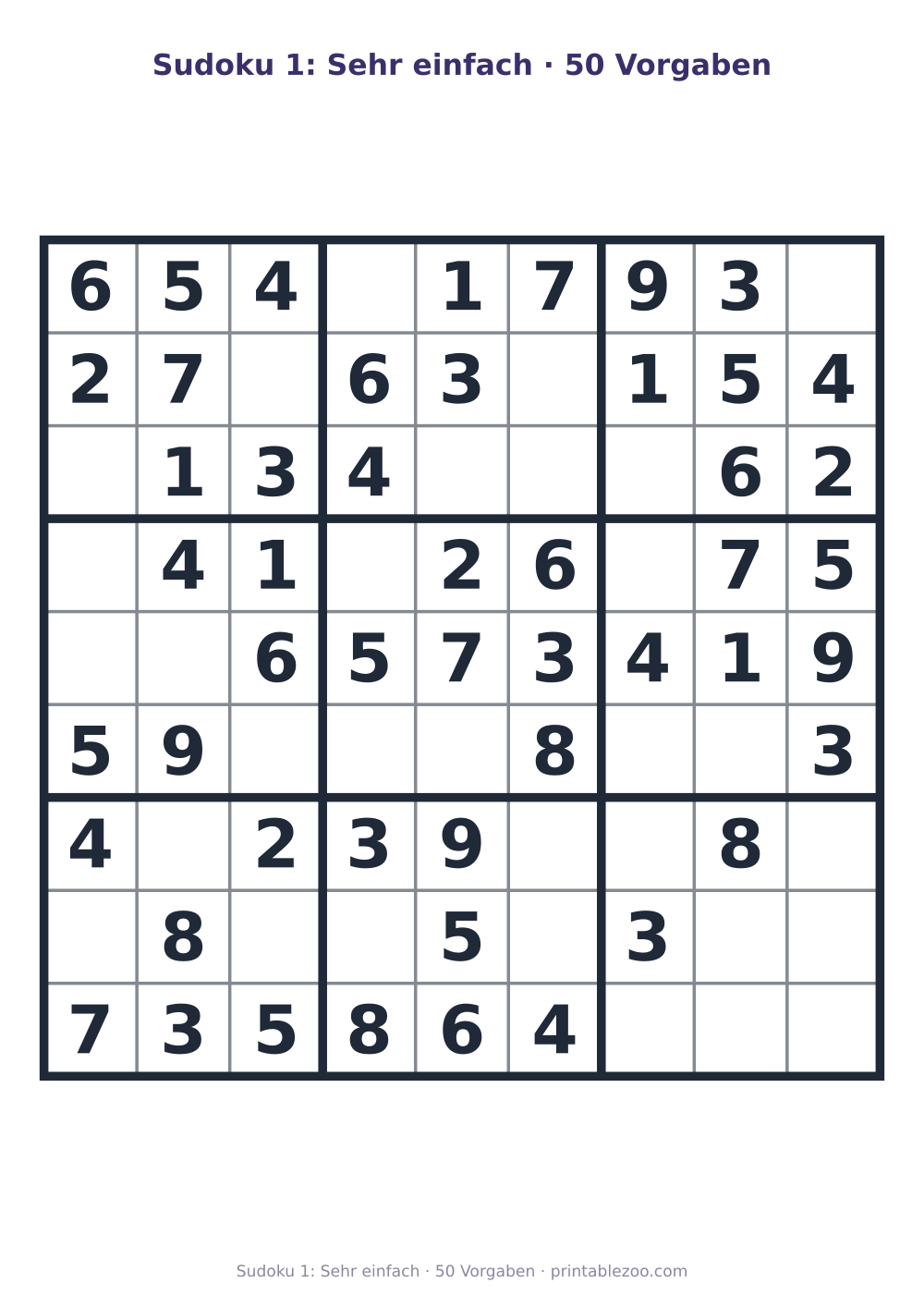 Sudoku im Großdruck