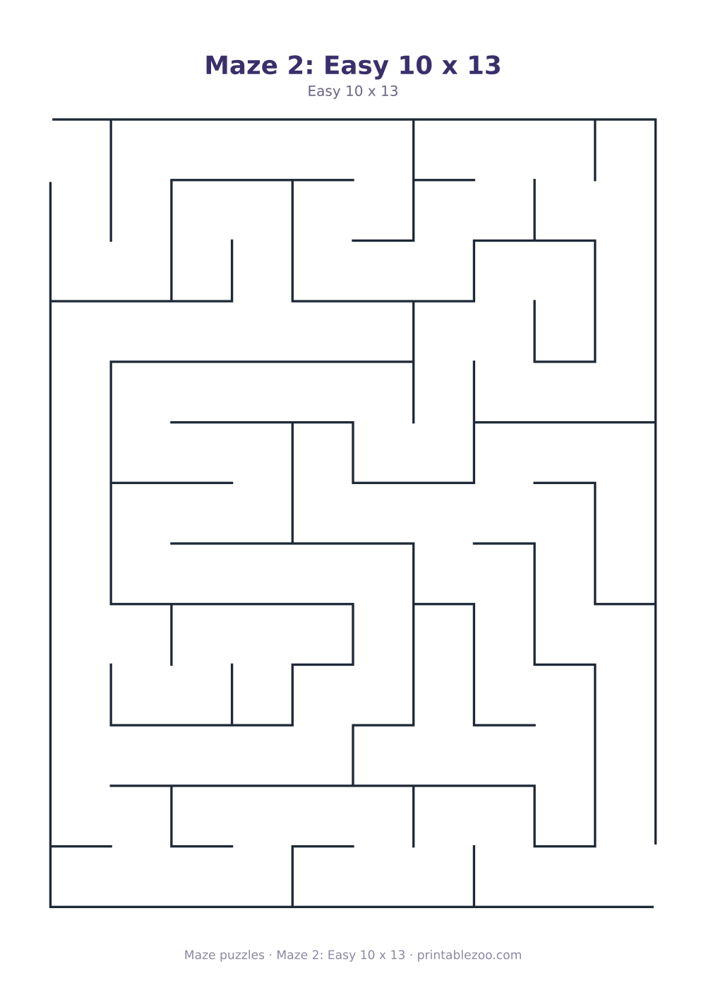 Maze 2: Easy 10 x 13