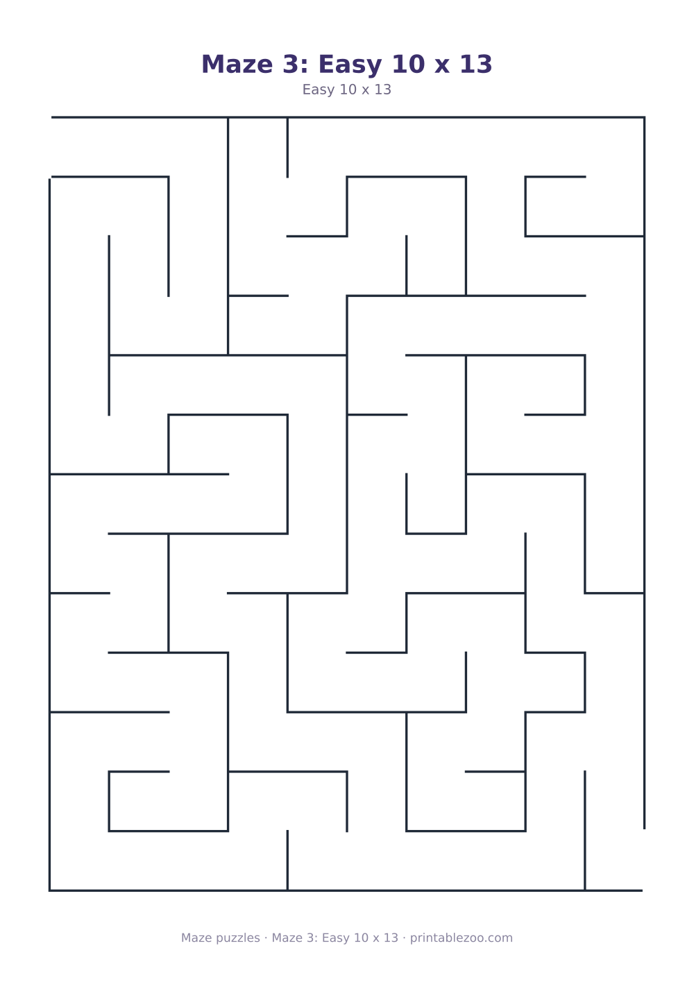 Maze 3: Easy 10 x 13