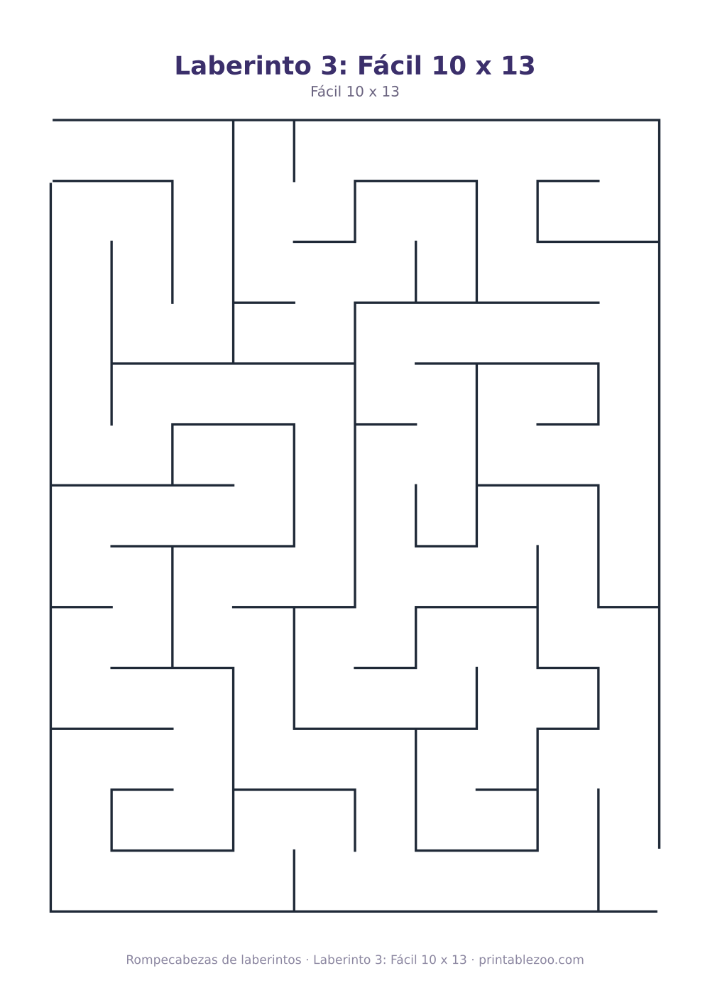 Laberinto 3: Fácil 10 x 13
