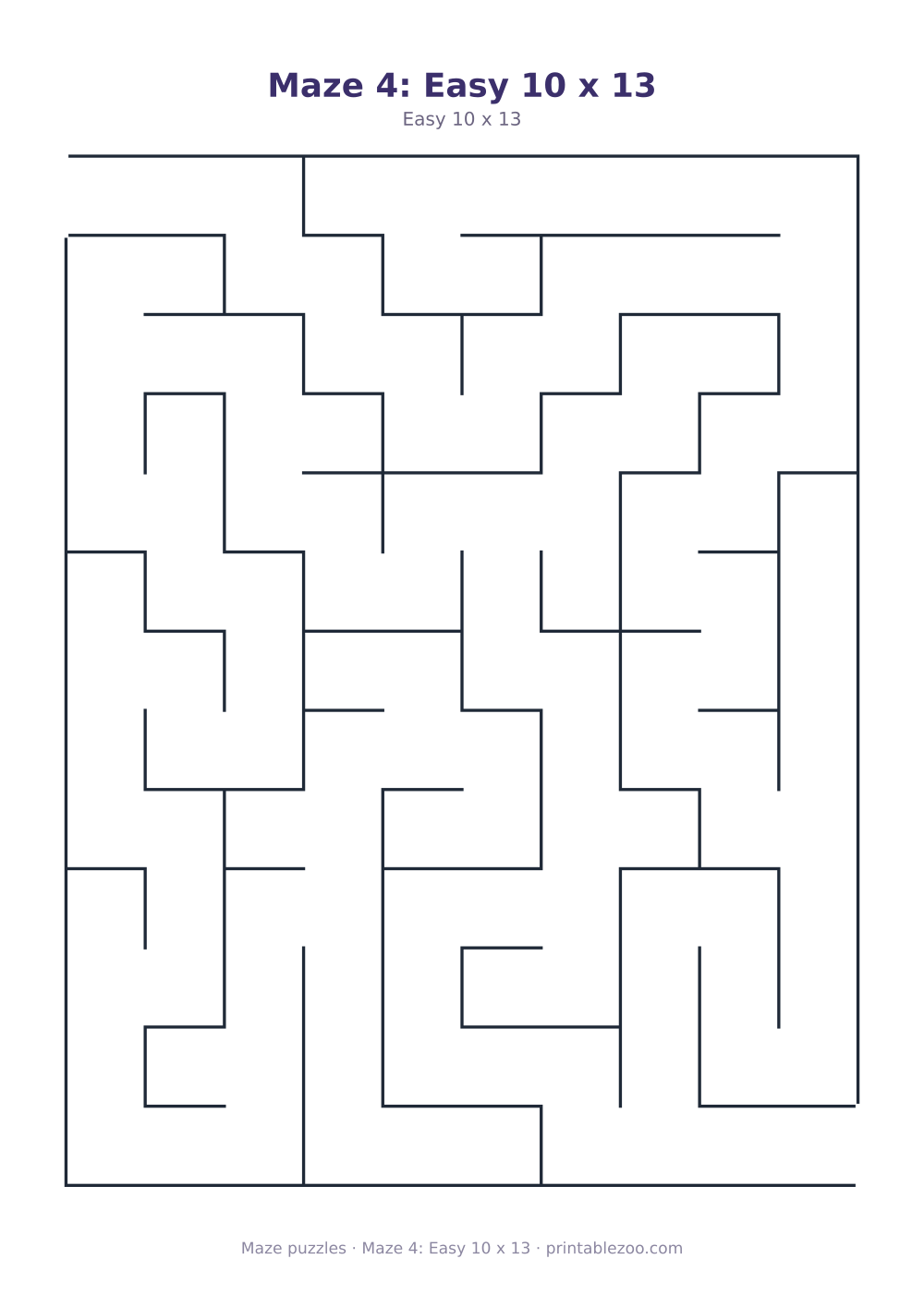 Maze 4: Easy 10 x 13