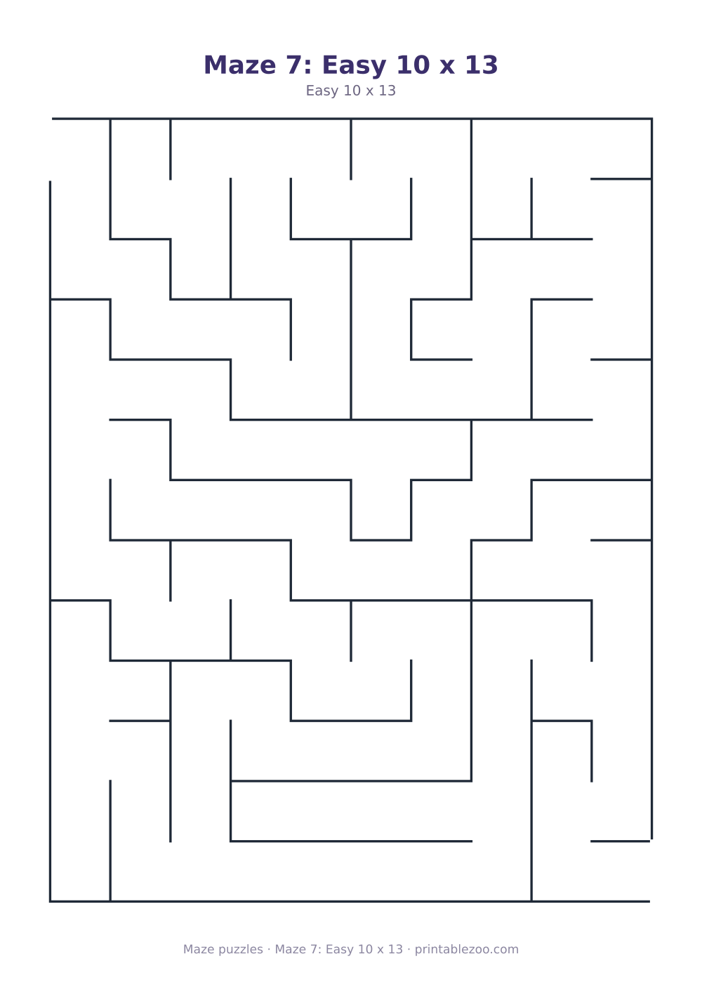 Maze 7: Easy 10 x 13