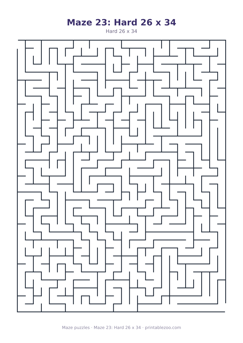 Maze 23: Hard 26 x 34