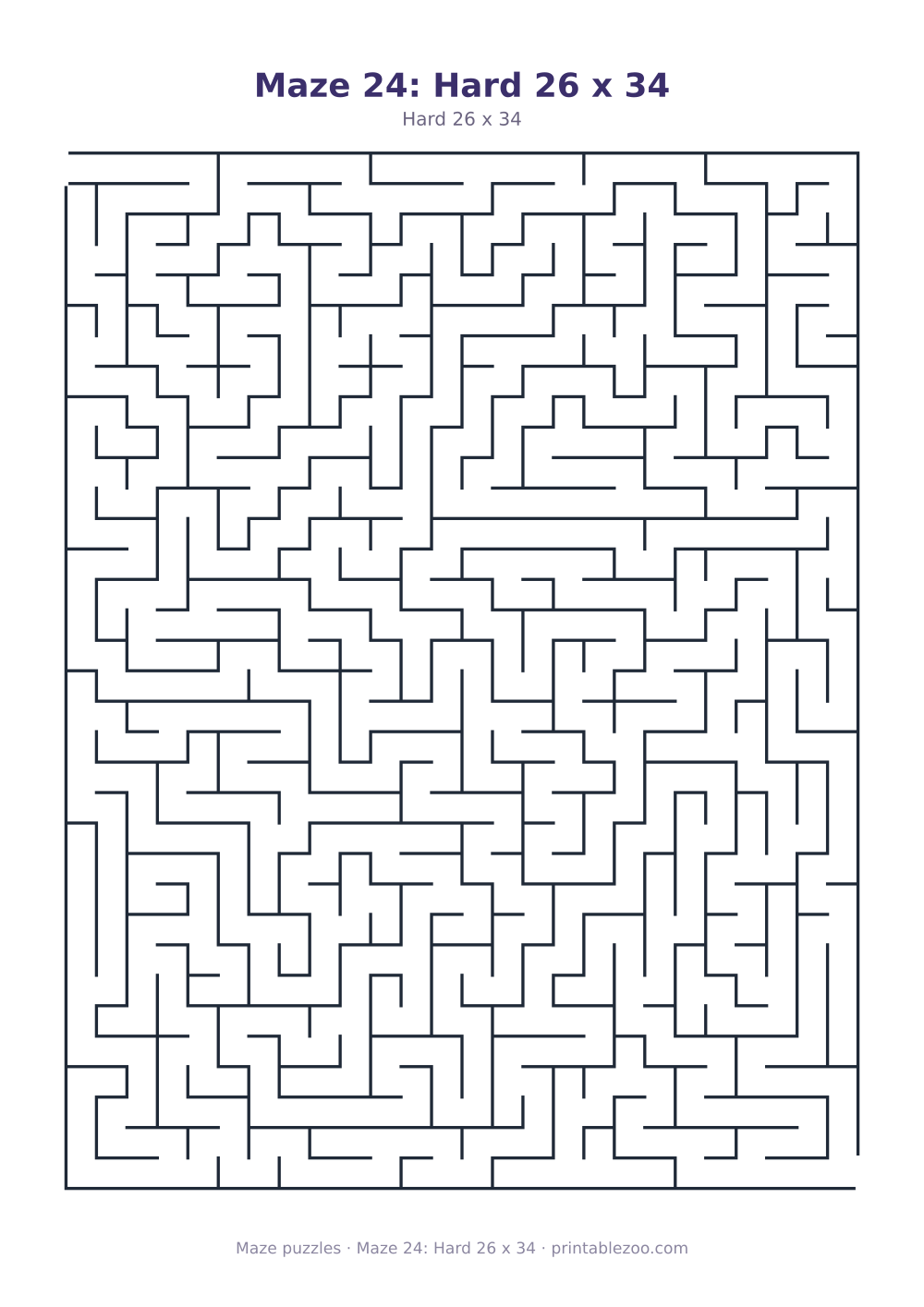 Maze 24: Hard 26 x 34