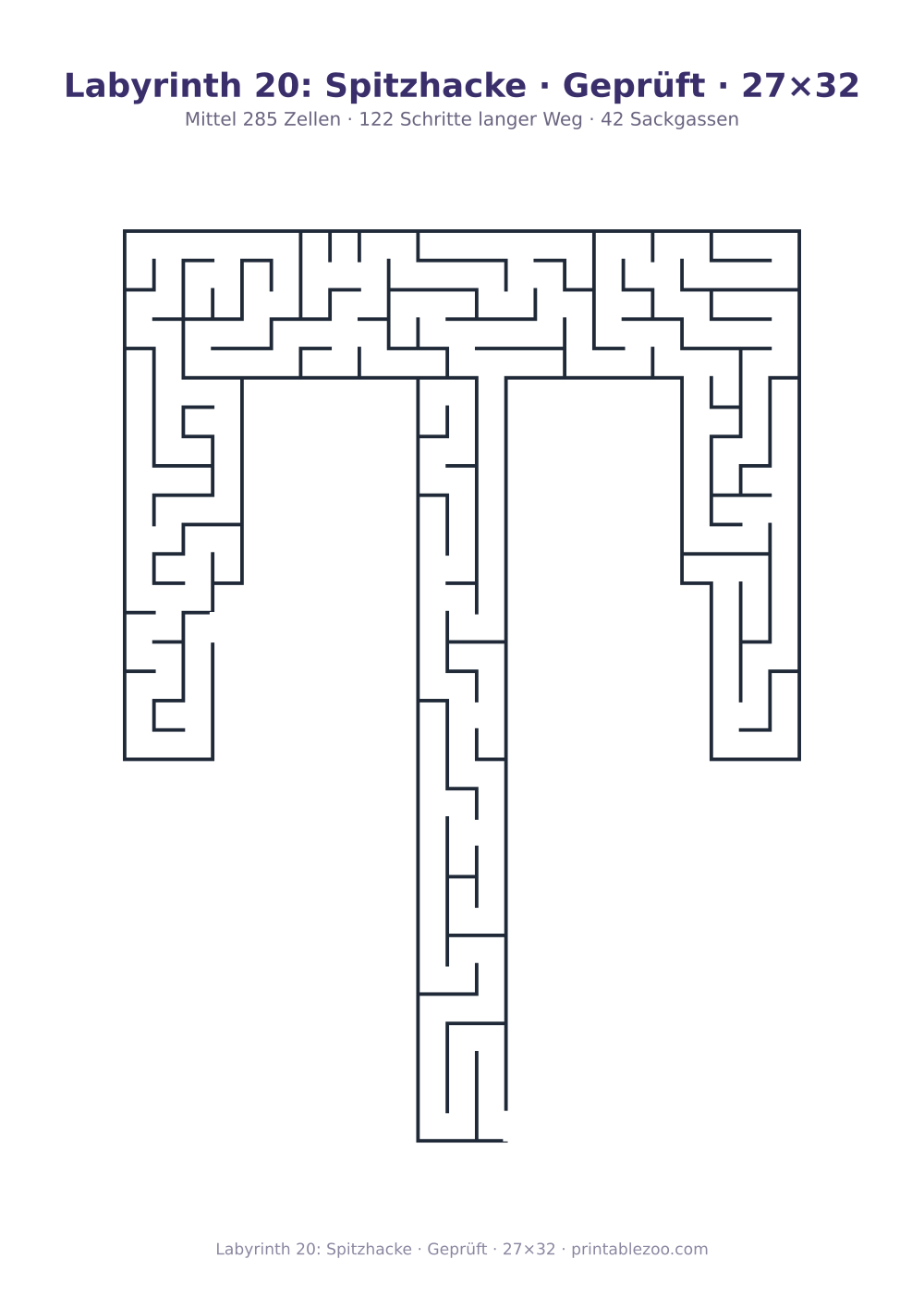 Labyrinth 20: Spitzhacke · Geprüft · 27×32 als druckfertige Vorschau, Katalognummer 156311