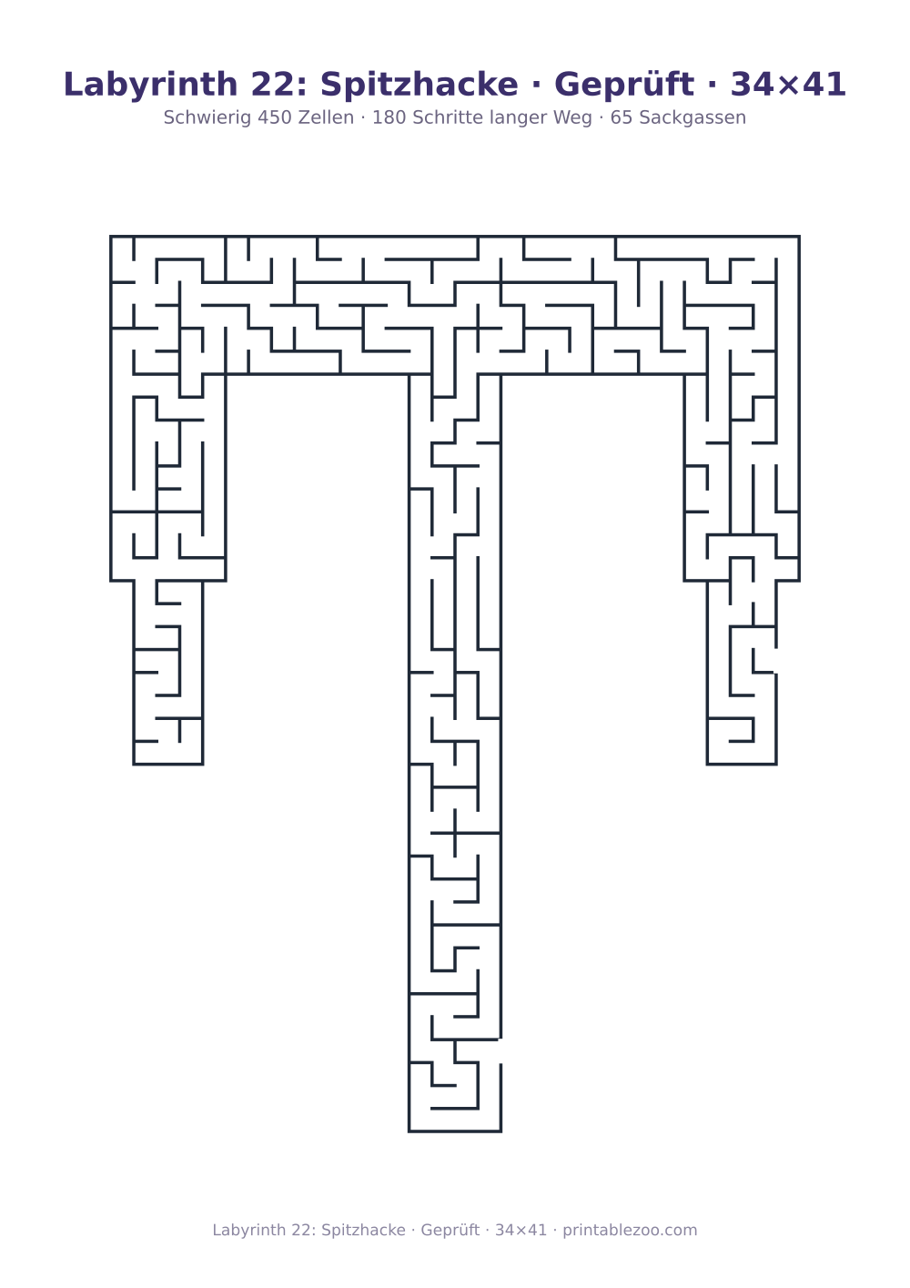 Labyrinth 22: Spitzhacke · Geprüft · 34×41 als druckfertige Vorschau, Katalognummer 156321