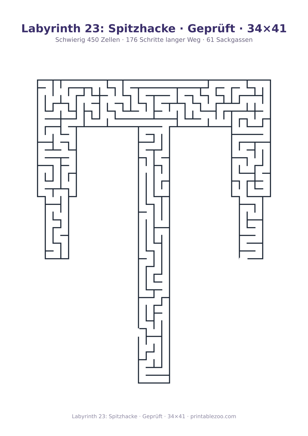 Labyrinth 23: Spitzhacke · Geprüft · 34×41 als druckfertige Vorschau, Katalognummer 156322