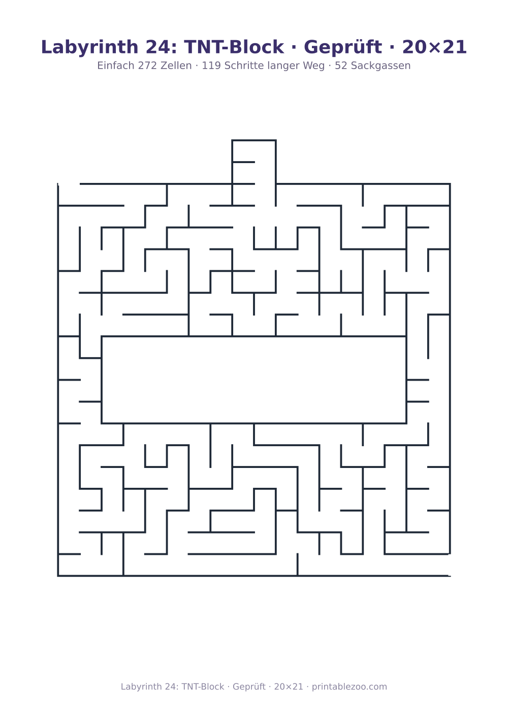 Labyrinth 24: TNT-Block · Geprüft · 20×21 als druckfertige Vorschau, Katalognummer 156401