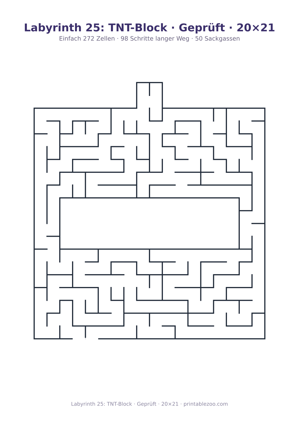 Labyrinth 25: TNT-Block · Geprüft · 20×21 als druckfertige Vorschau, Katalognummer 156402