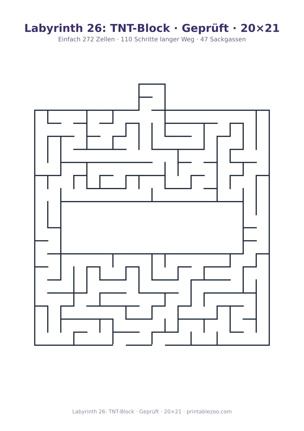 Labyrinth 26: TNT-Block · Geprüft · 20×21 als druckfertige Vorschau, Katalognummer 156403