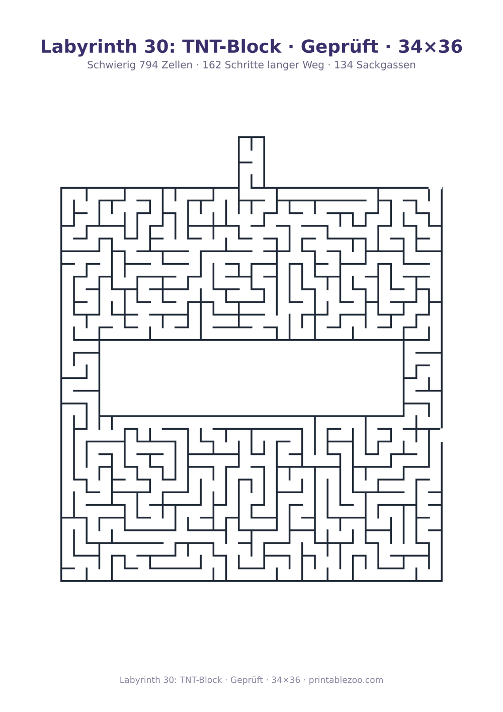 Labyrinth 30: TNT-Block · Geprüft · 34×36 als druckfertige Vorschau, Katalognummer 156422