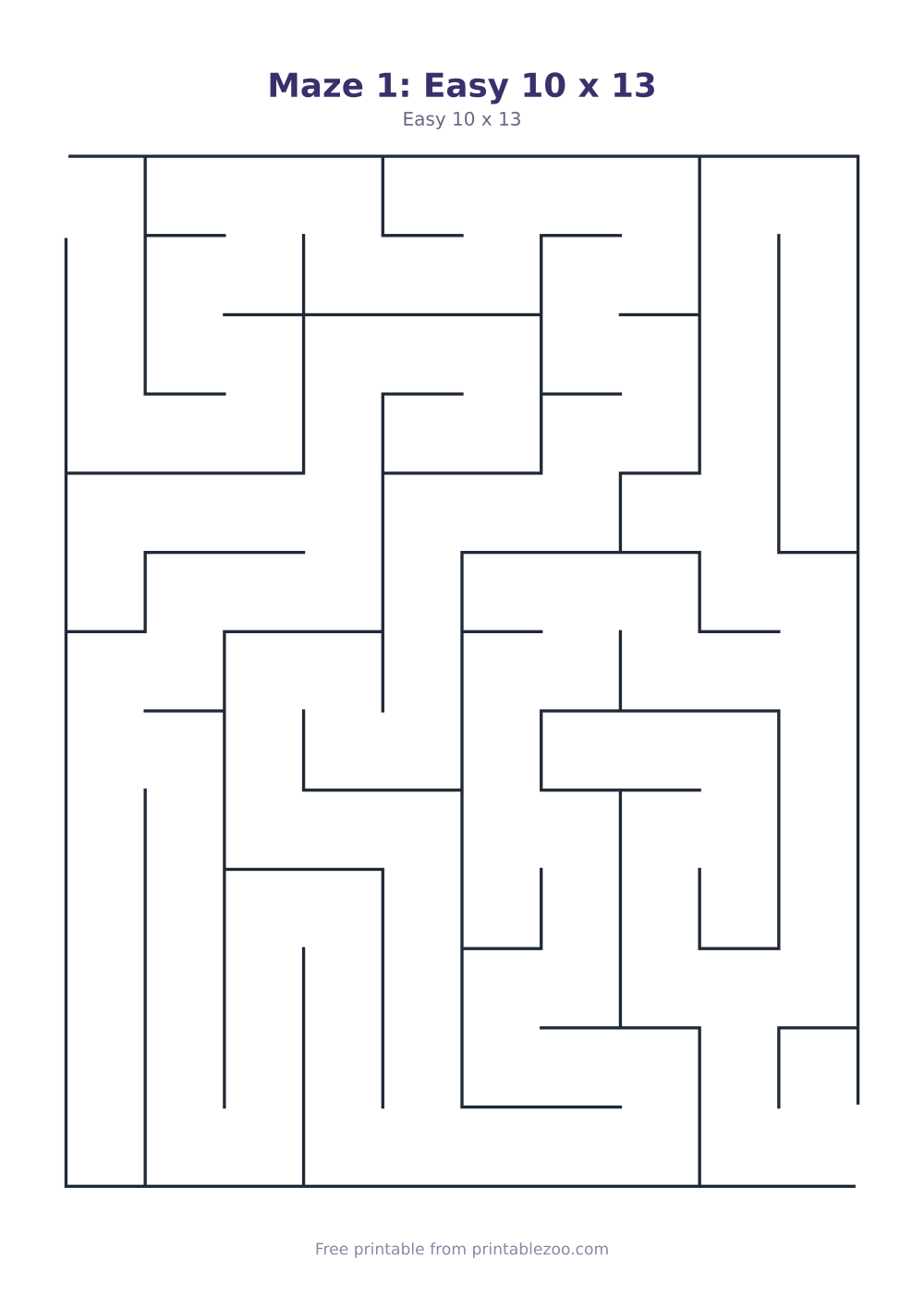 Printable mazes