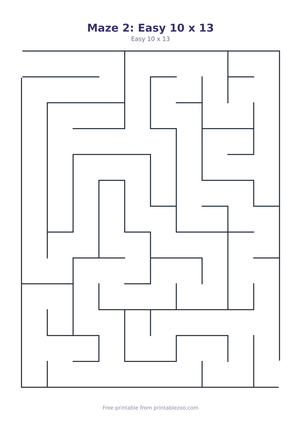 Maze 2: Easy 10 x 13
