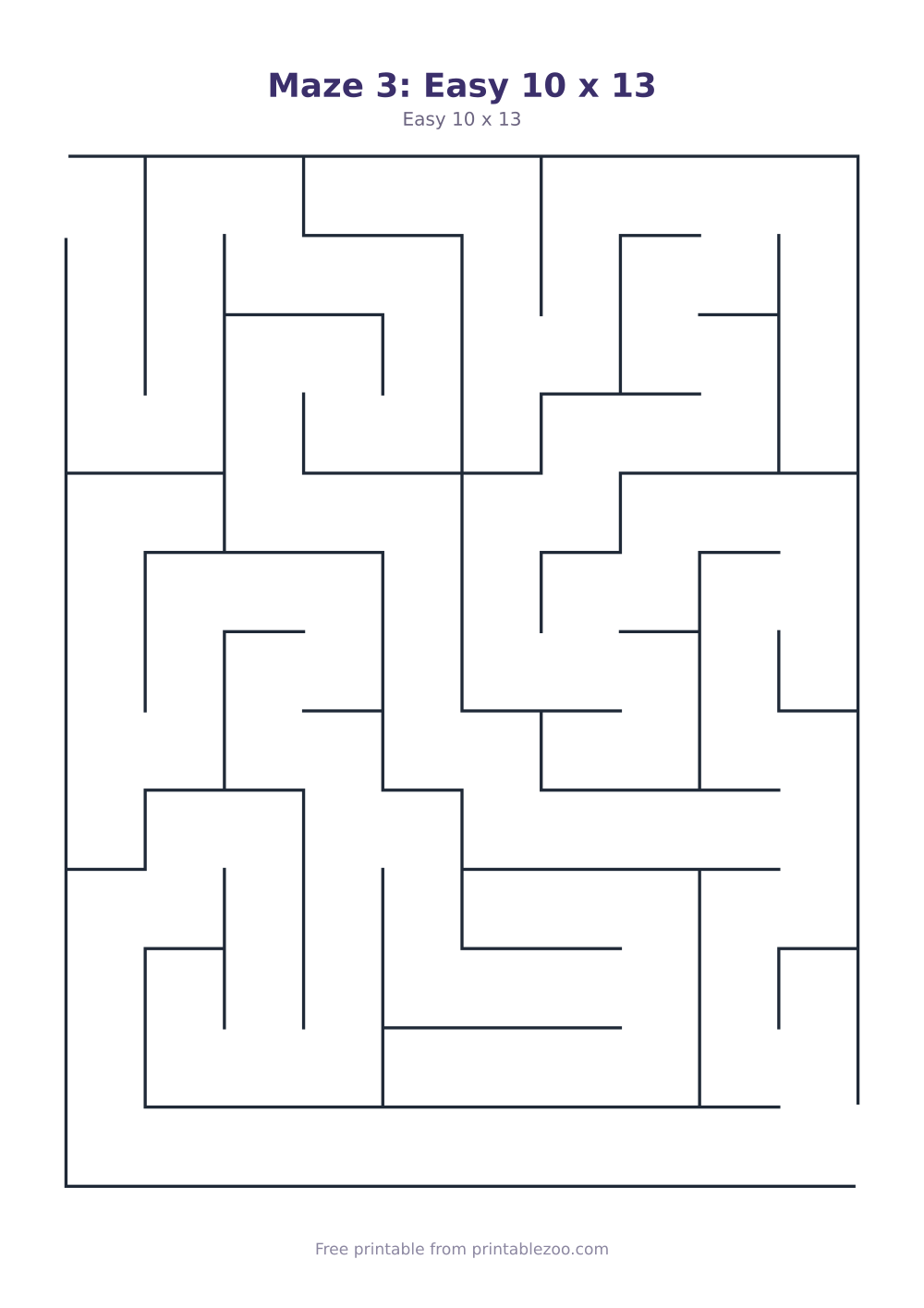 Maze 3: Easy 10 x 13