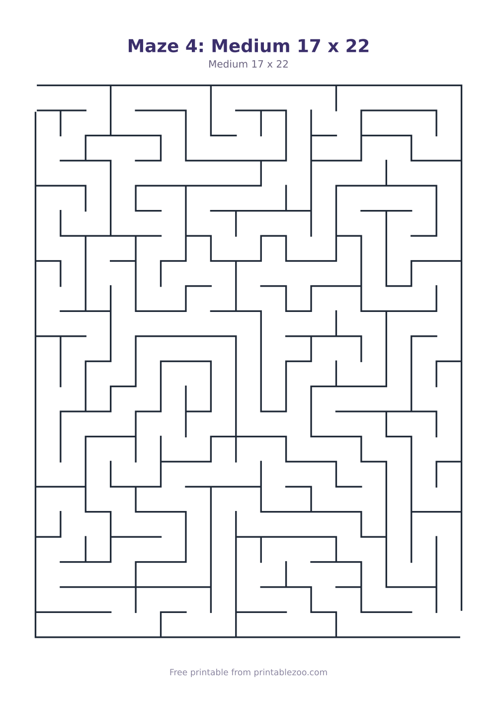 Maze 4: Medium 17 x 22