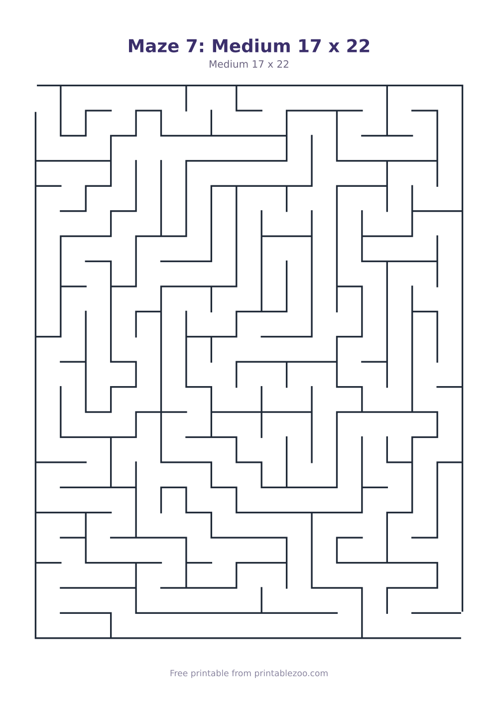 Maze 7: Medium 17 x 22