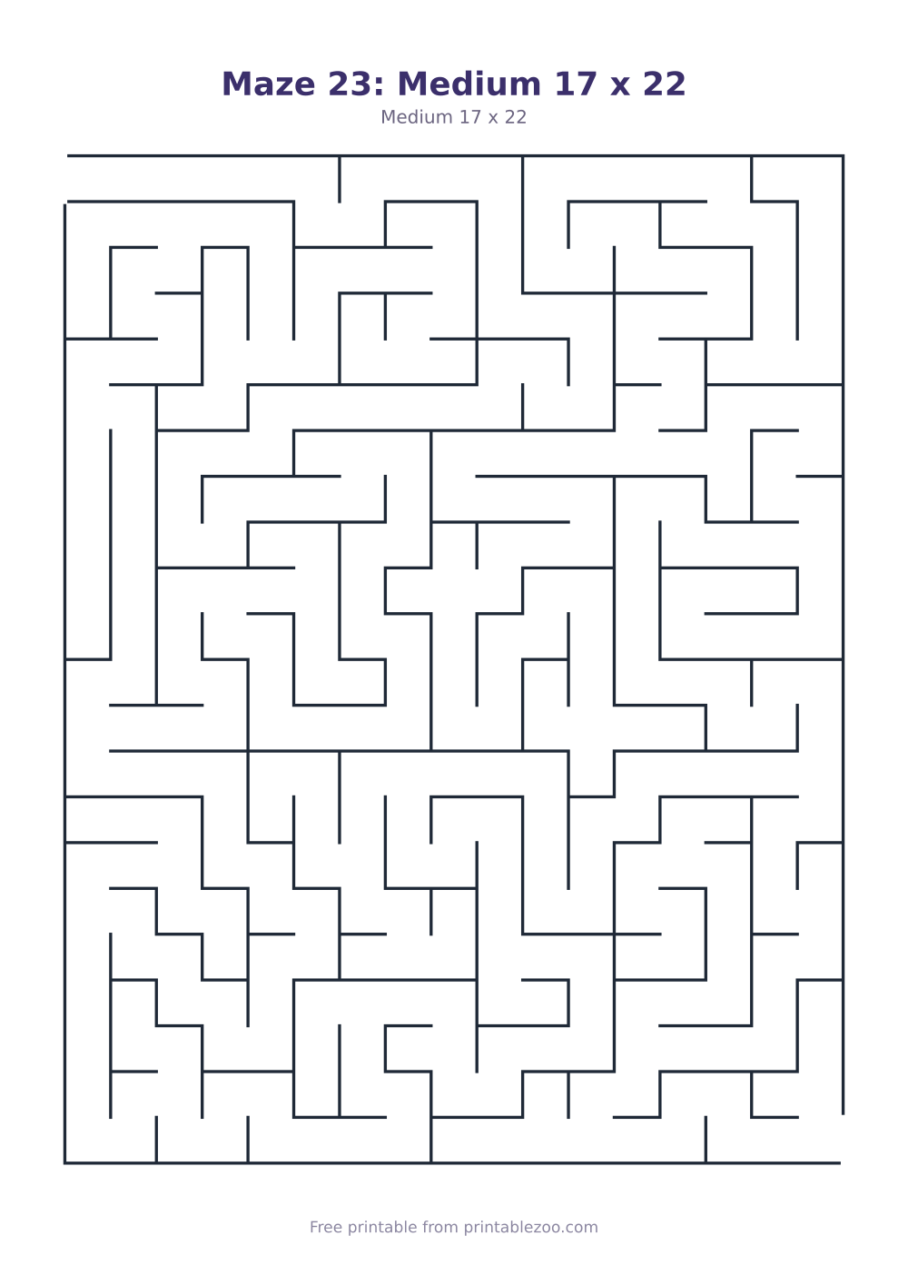 Maze 23: Medium 17 x 22