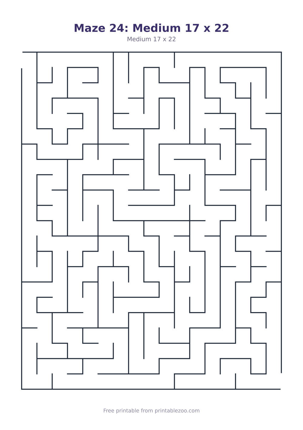 Maze 24: Medium 17 x 22