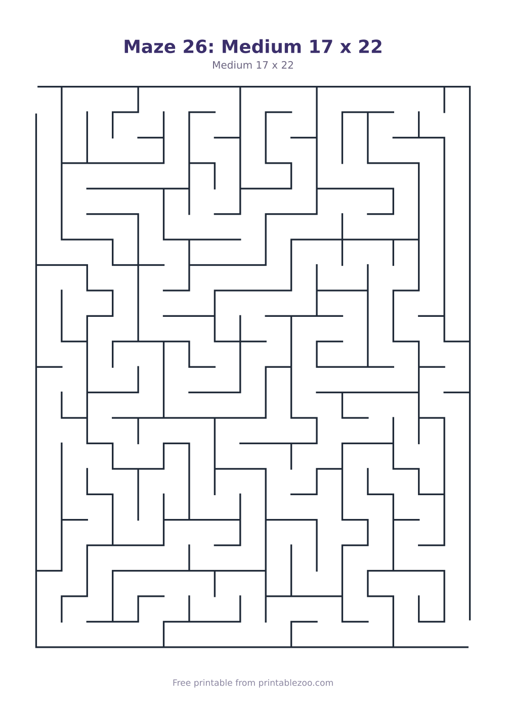 Maze 26: Medium 17 x 22