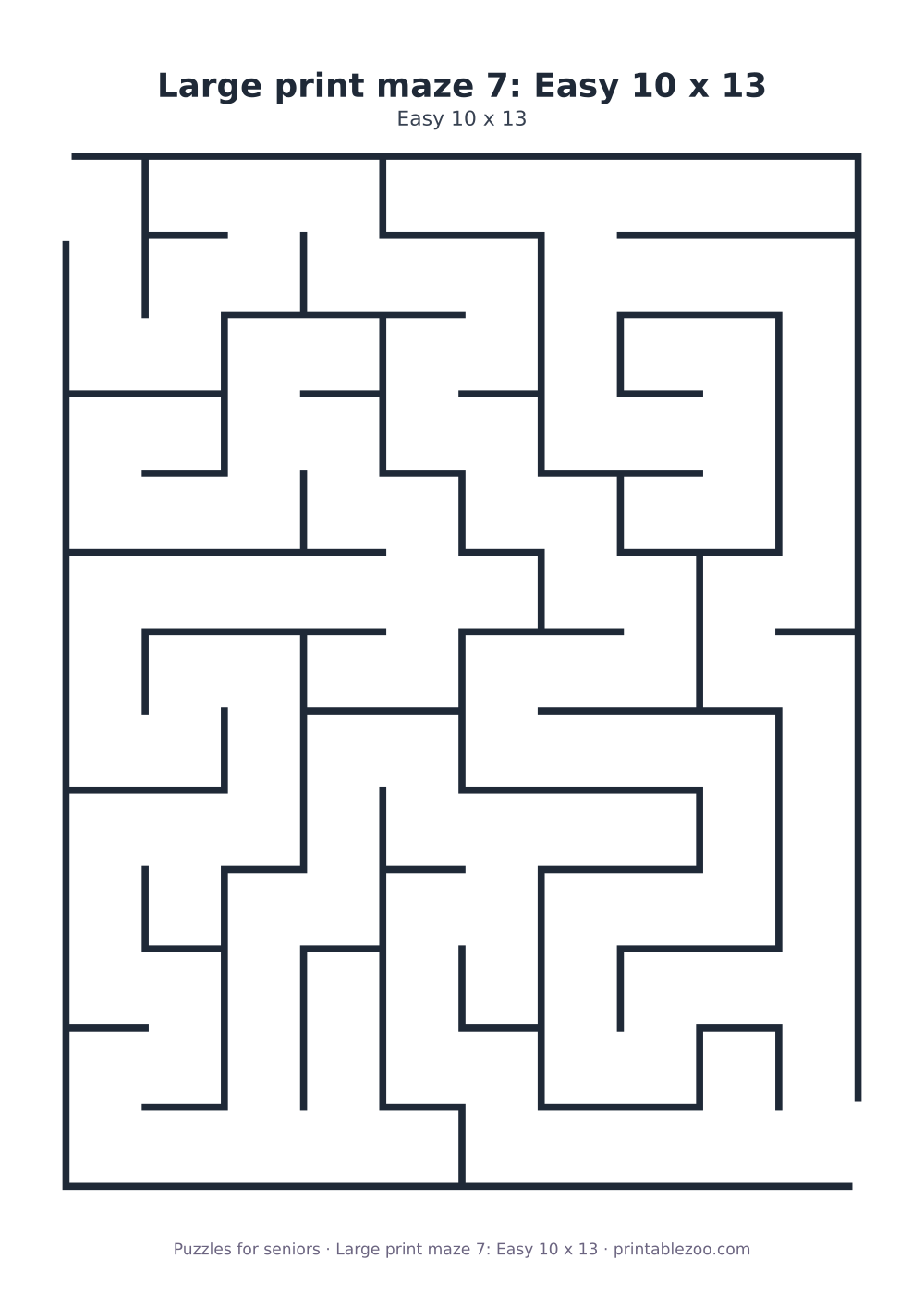 Large print maze 7: Easy 10 x 13