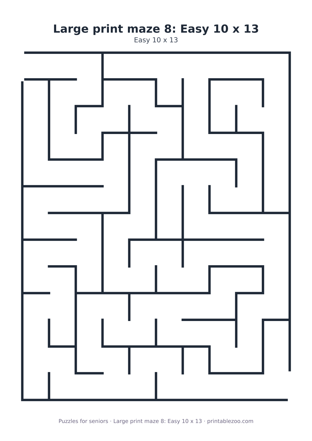 Large print maze 8: Easy 10 x 13