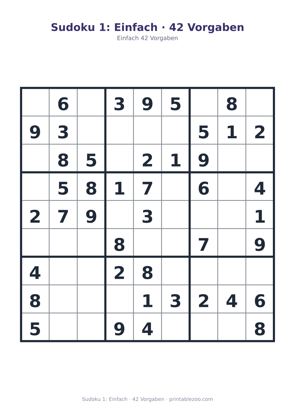 Sudoku zum Ausdrucken