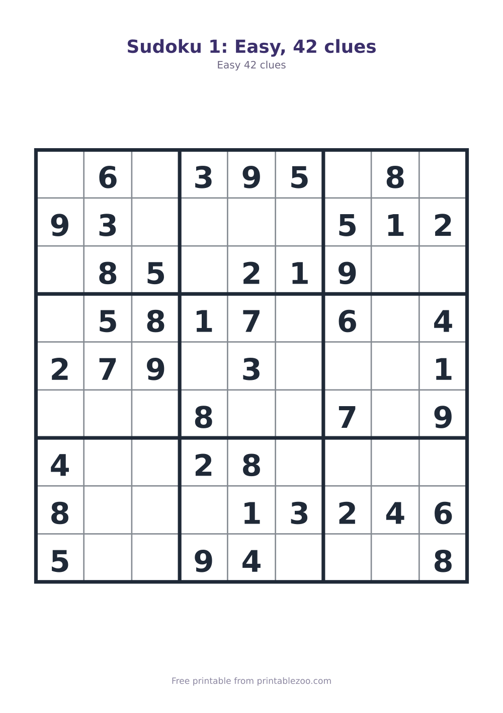 Printable sudoku