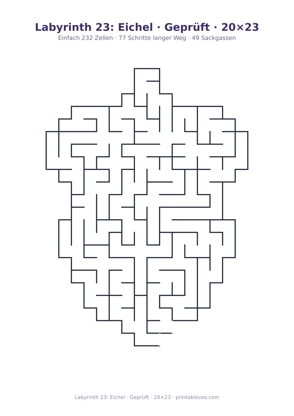 Labyrinth 23: Eichel · Geprüft · 20×23 als druckfertige Vorschau, Katalognummer 159303