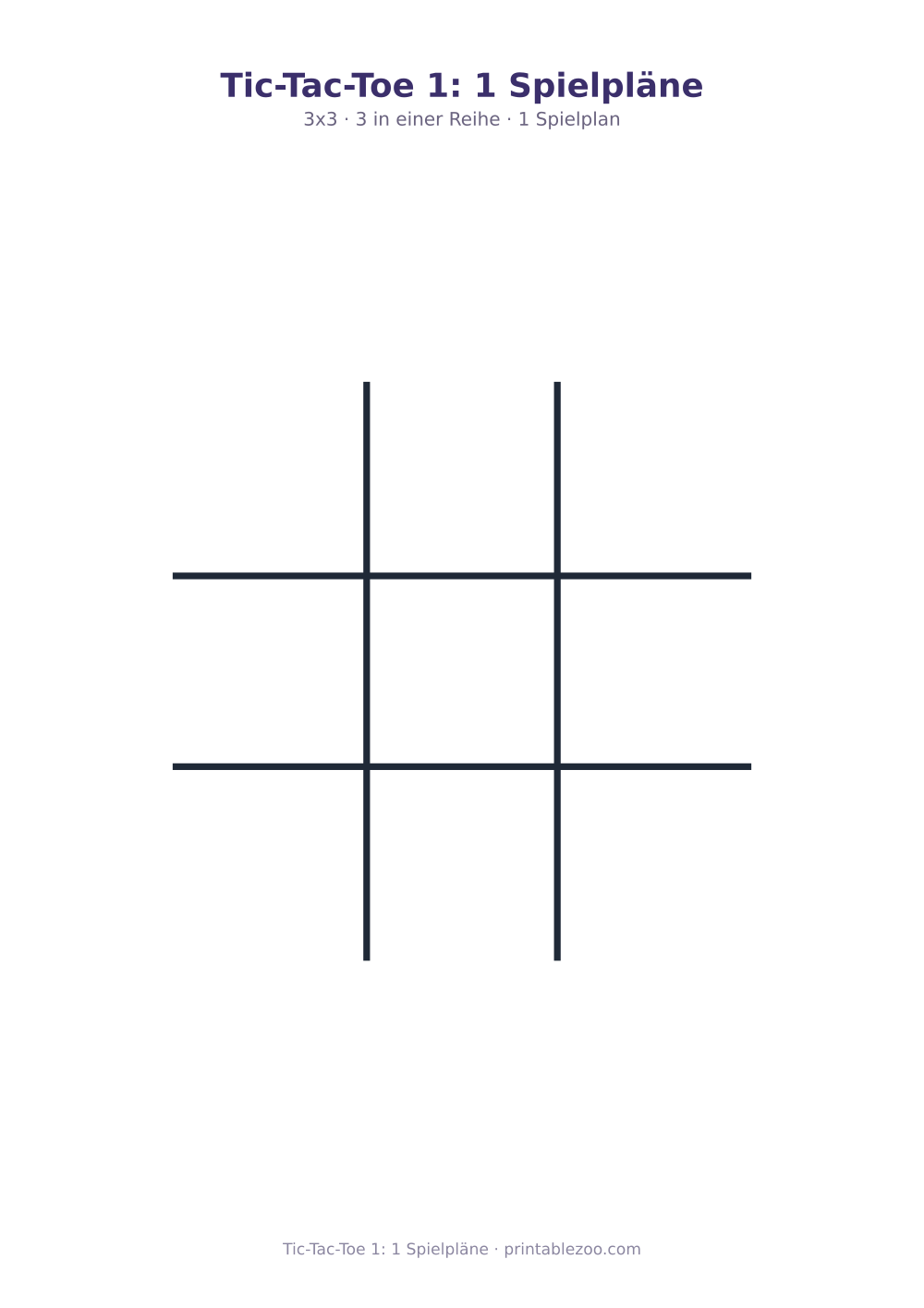 Tic-Tac-Toe zum Ausdrucken