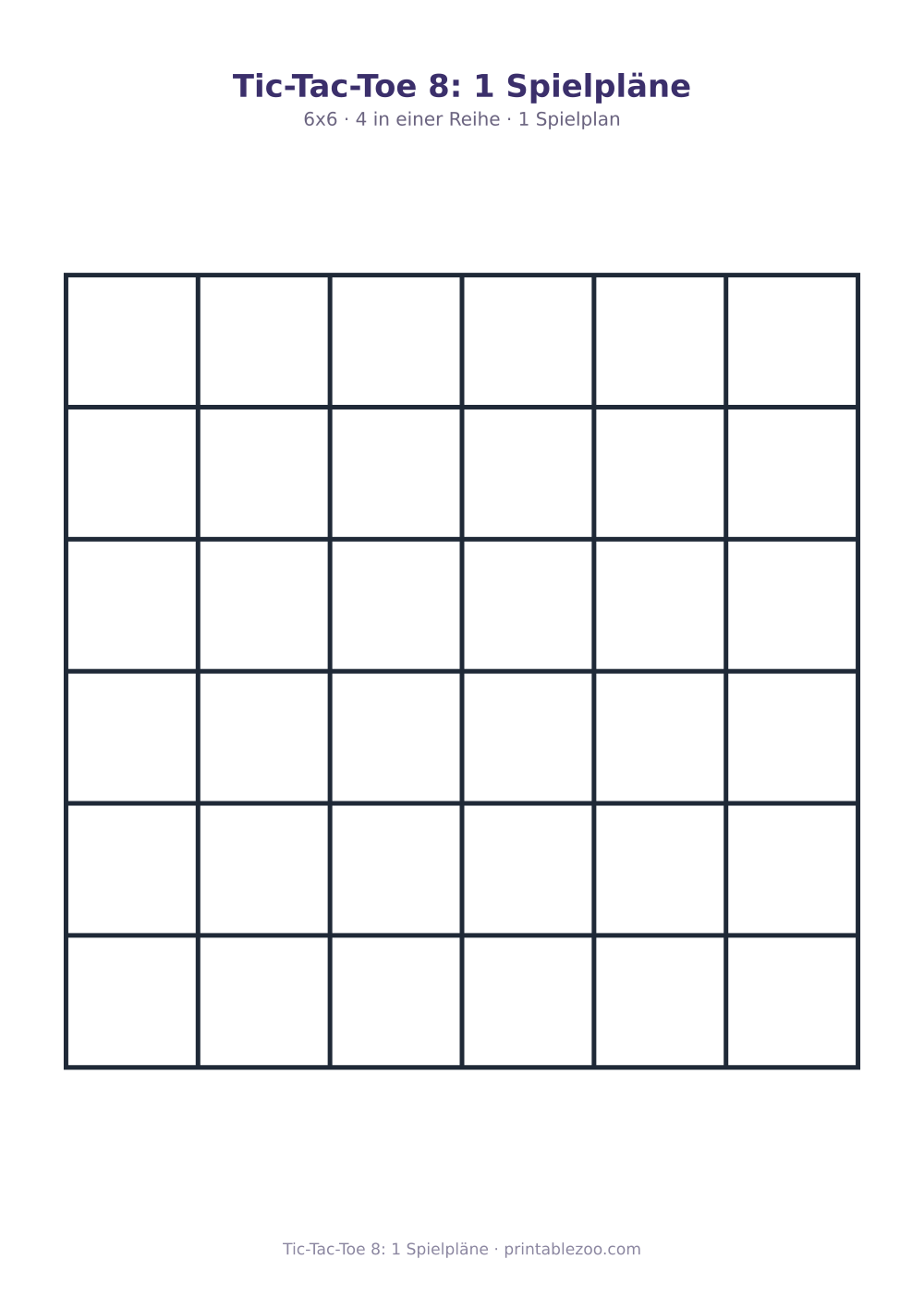 Tic-Tac-Toe 8: 1 Spielpläne als druckfertige Vorschau, Katalognummer 900108