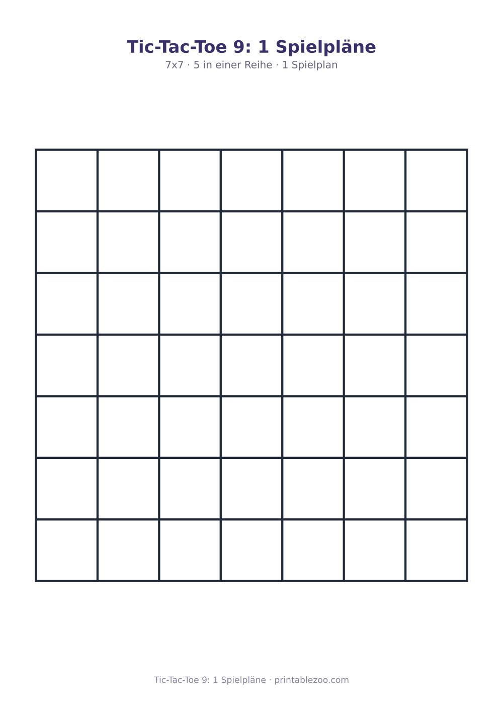 Tic-Tac-Toe 9: 1 Spielpläne als druckfertige Vorschau, Katalognummer 900109